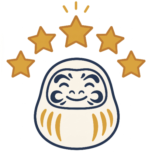 white daruma five stars